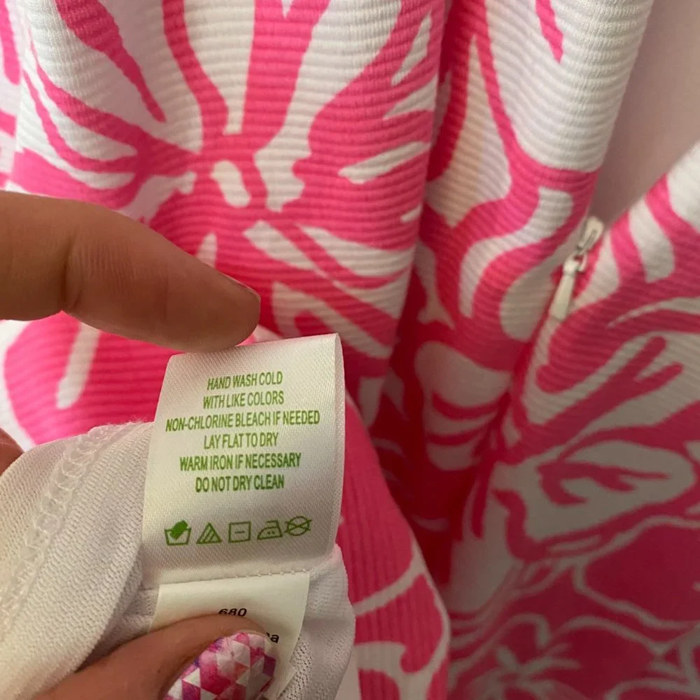 EUC Lilly Pulitzer Pink Strike a Pose Bella Dress (Sz XS) - Picture 9 of 14